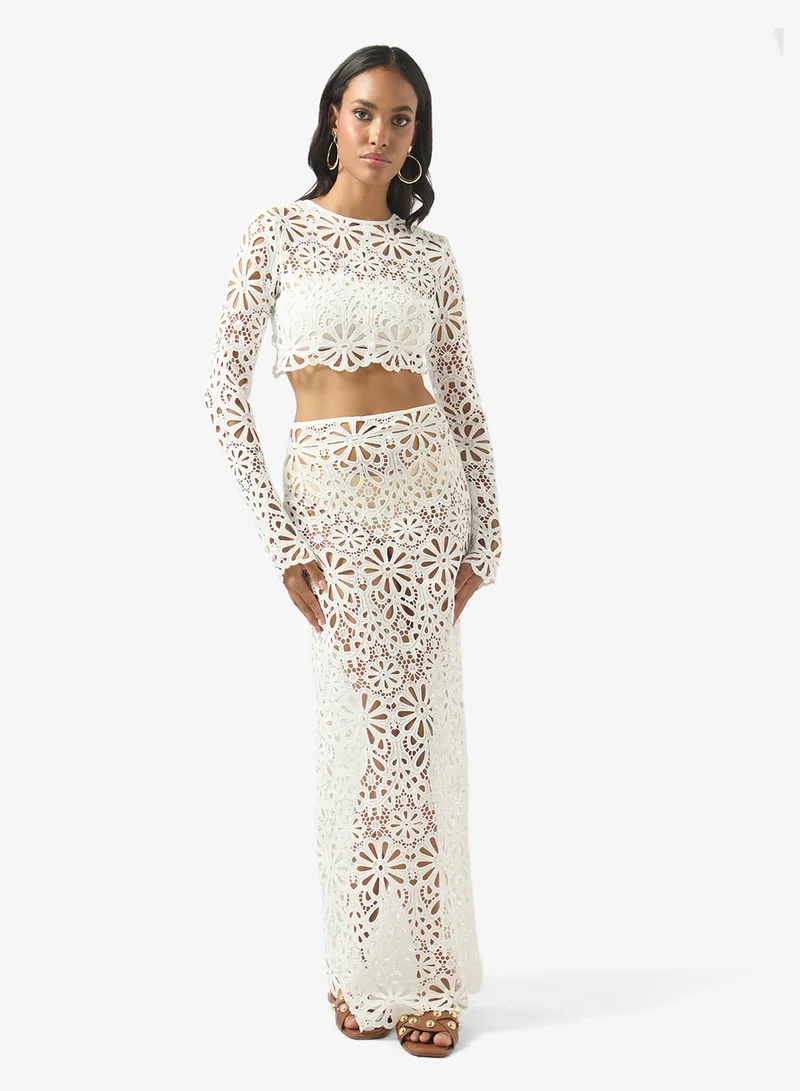Soleira Lace Crop Top & Skirt Set