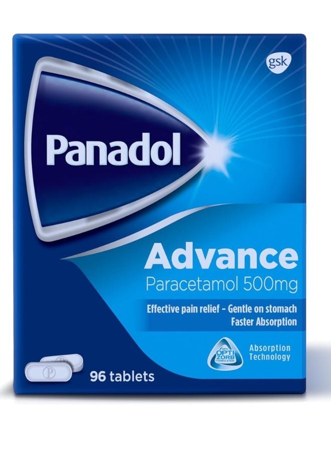 Panadol قرص متقدم مكون من 96 قطعة