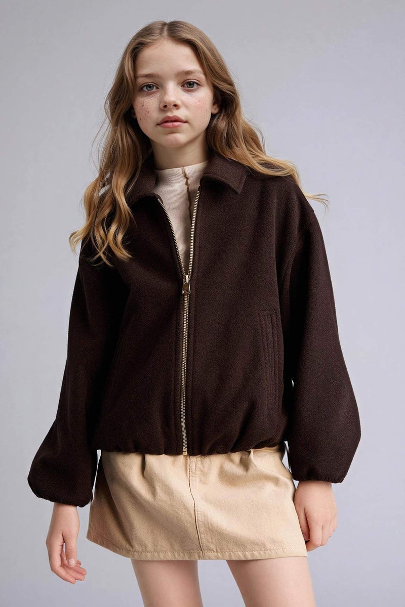 DeFacto Girl Polo Collar Puffer Jacket - Image 4
