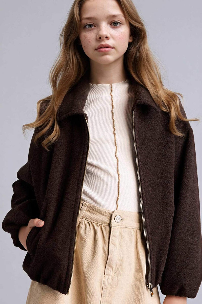 DeFacto Girl Polo Collar Puffer Jacket - Image 3