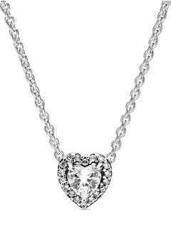 PANDORA Jewelry Elevated Heart Cubic Zirconia Necklace in Sterling Silver