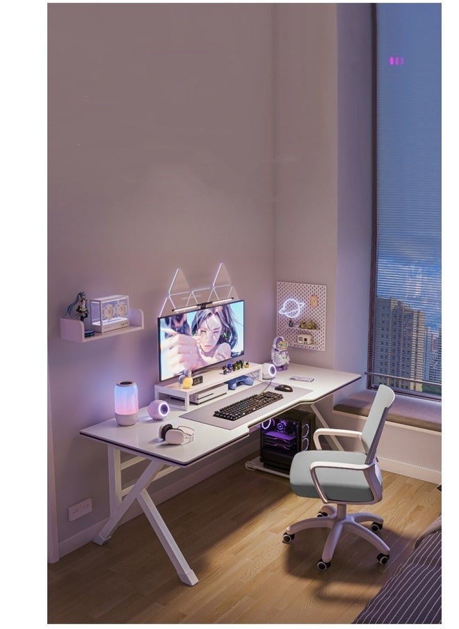 هوكور طاولة ألعاب ، طاولة ألعاب ، طاولة كمبيوتر سطح المكتب مريح ، مكتب الأسرة ، ومناسبة للعائلات الحديثة لعبة متعددة الوظائف وحلول التعلم ، ومناسبة جدا للطلاب واللاعبين لعبة ، فسيحة وعملية ، أبيض - Image 5