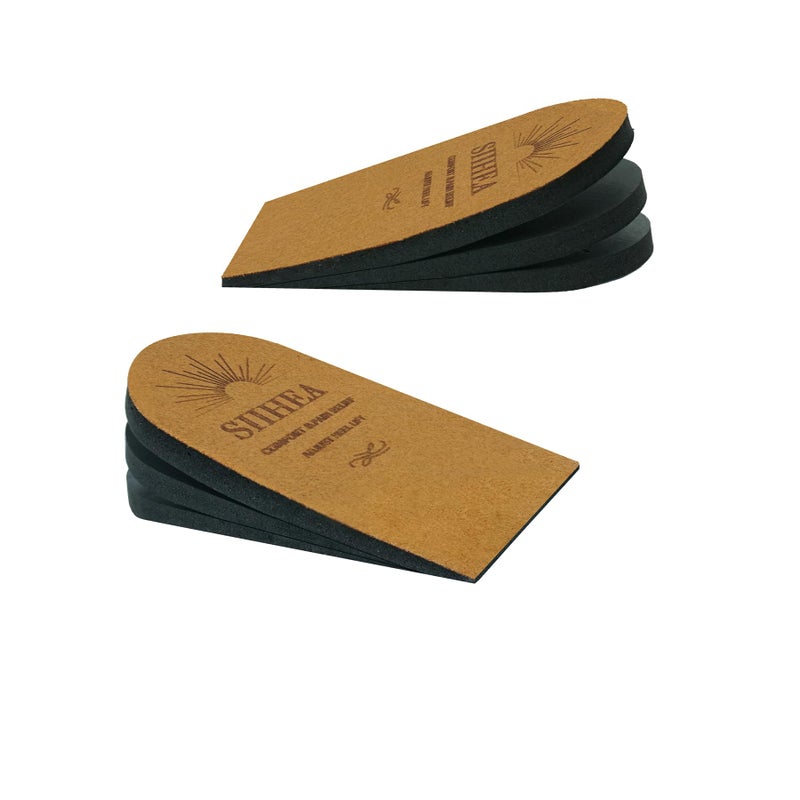 SIIHEA SIIHEA Adjustable Heel Lifts for Shoes 14 Height Increase Insoles for Achilles Tendonitis Heel Pain Leg Length Discrepancy Plantar Fasciitis Shoe Lifts Large 1 Pair Brown