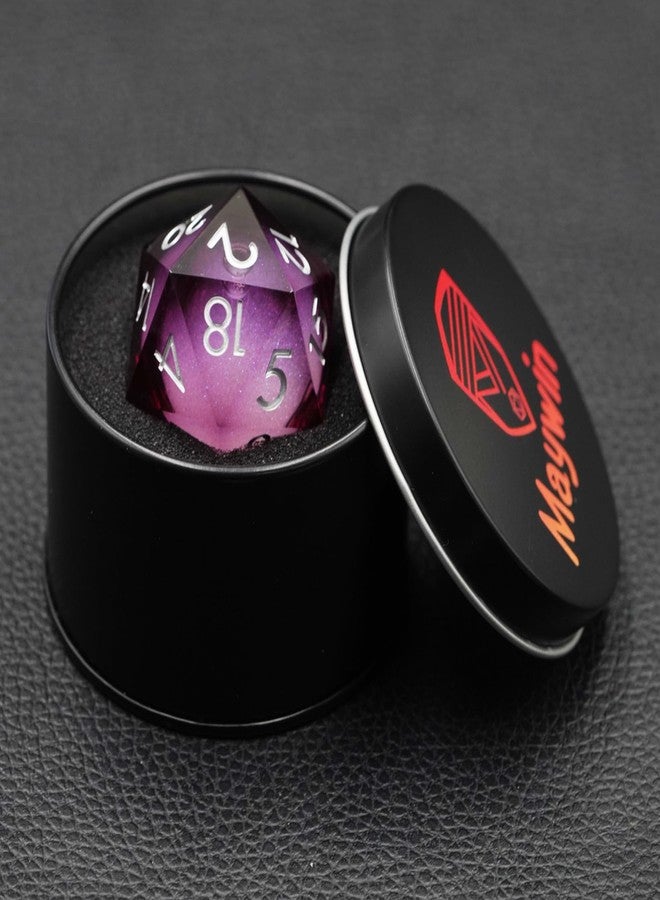 Maywin Dungeons and Dragons DND Dice D20, Liquid Core Dice Set D&D 33MM Oversized D20 Single Sharp Edge Resin dice with Gift Case, Polyhedral Dice for Role Playing Game - Image 5