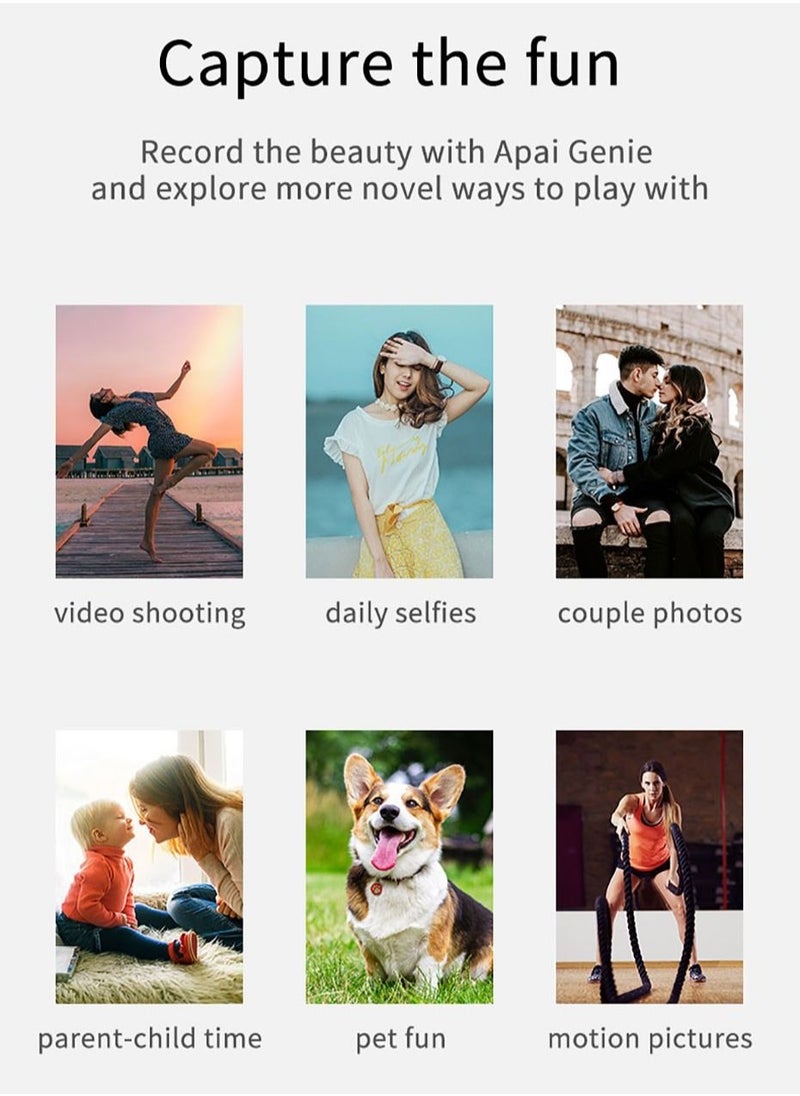 Generic - Selfie Stick Rotation Smart Following Shooting Gimbal Robot Cameraman Auto Face Tracking Object Tracking Holder,Mount Tripod for Phone and Camera Smart Video Recording Phone Holder white - Image 1