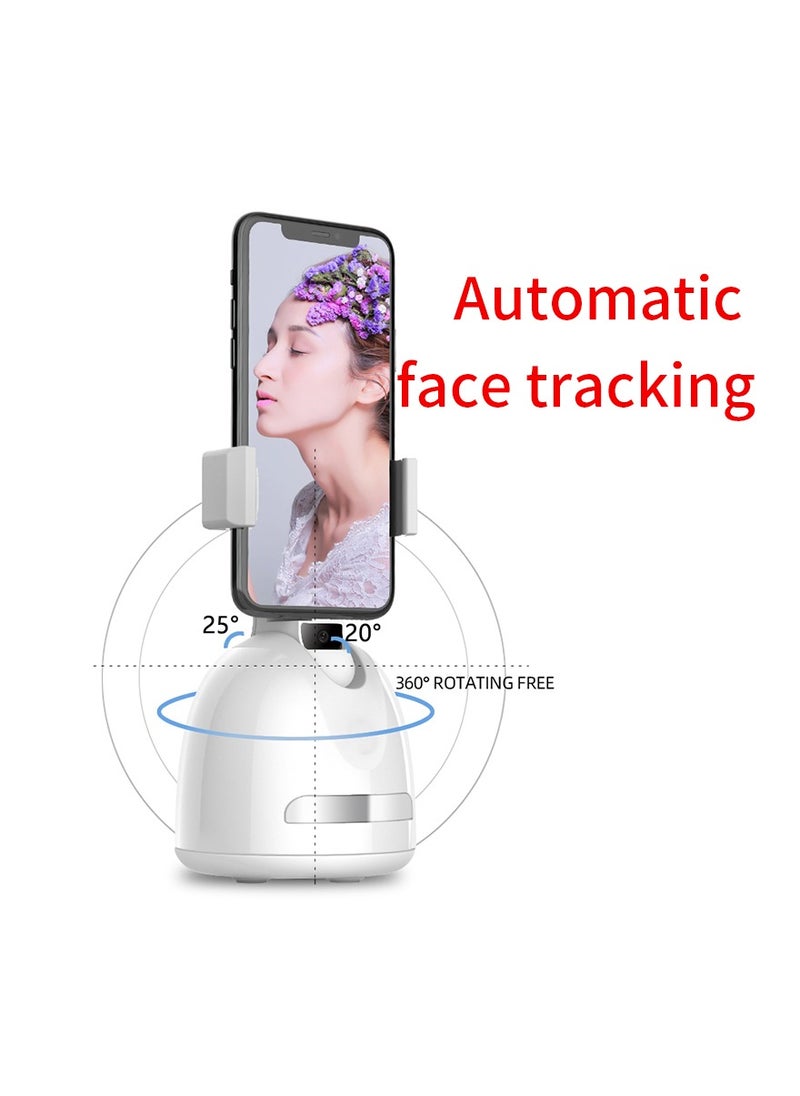 Generic - Selfie Stick Rotation Smart Following Shooting Gimbal Robot Cameraman Auto Face Tracking Object Tracking Holder,Mount Tripod for Phone and Camera Smart Video Recording Phone Holder white - Image 1