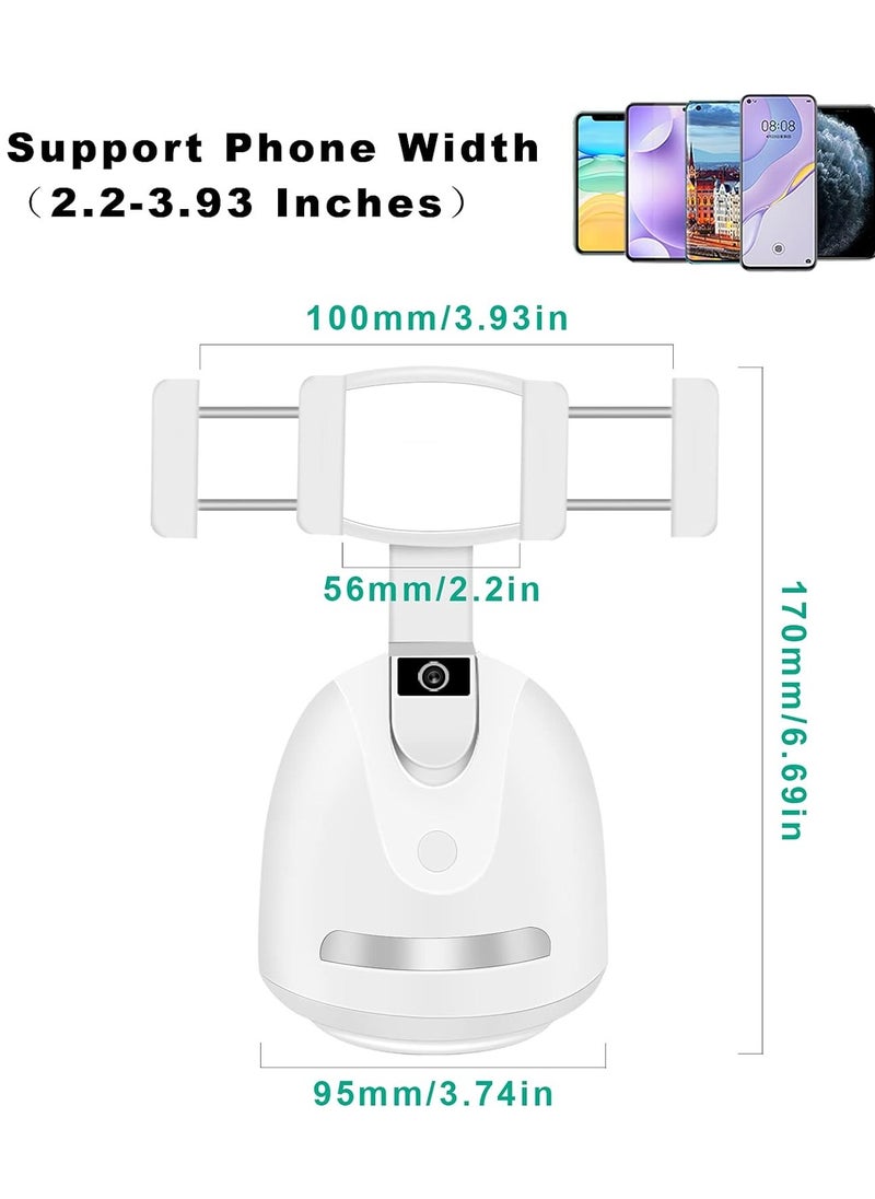 Generic - Selfie Stick Rotation Smart Following Shooting Gimbal Robot Cameraman Auto Face Tracking Object Tracking Holder,Mount Tripod for Phone and Camera Smart Video Recording Phone Holder white - Image 1