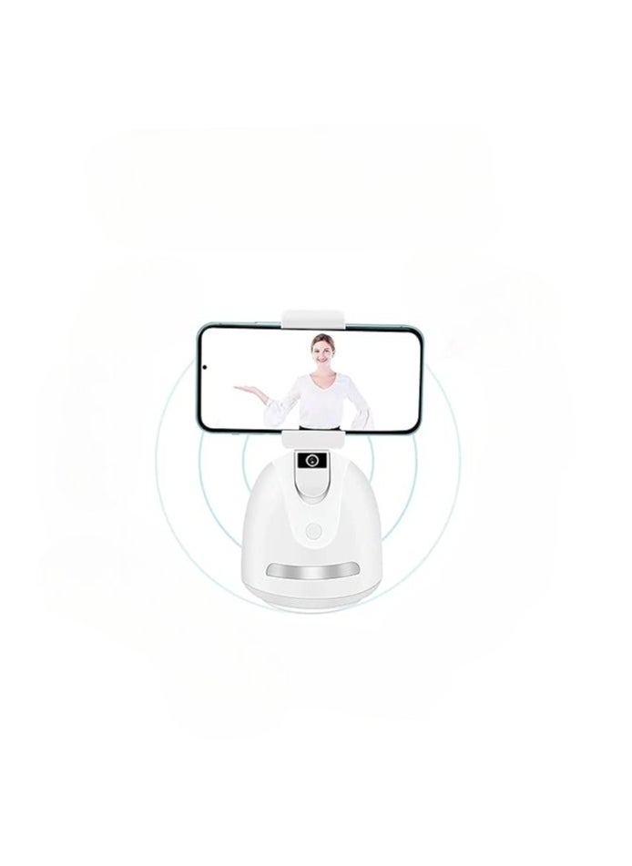 Generic - Selfie Stick Rotation Smart Following Shooting Gimbal Robot Cameraman Auto Face Tracking Object Tracking Holder,Mount Tripod for Phone and Camera Smart Video Recording Phone Holder white - Image 1
