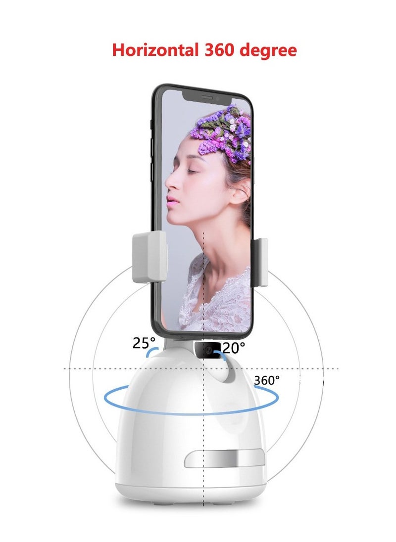 Generic - Selfie Stick Rotation Smart Following Shooting Gimbal Robot Cameraman Auto Face Tracking Object Tracking Holder,Mount Tripod for Phone and Camera Smart Video Recording Phone Holder white - Image 1