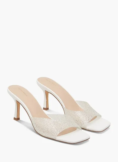 Flora Bella By Shoexpress Women Textured Slip-On Sandals with Stiletto Heels