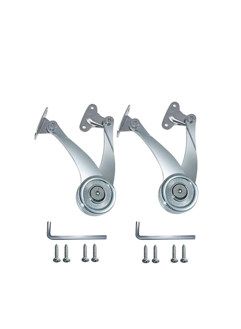 KASTWAVE Folding Lid Support Hinges, KASTWAVE Furniture Lift Up Flap Stay Support Hardware, Kitchen Cabinet Door Adjustable Hinge, for Kitchen Cabinet Door Cupboard Toy Box Lid Lift Up Stay (2 Pieces) - Image 2