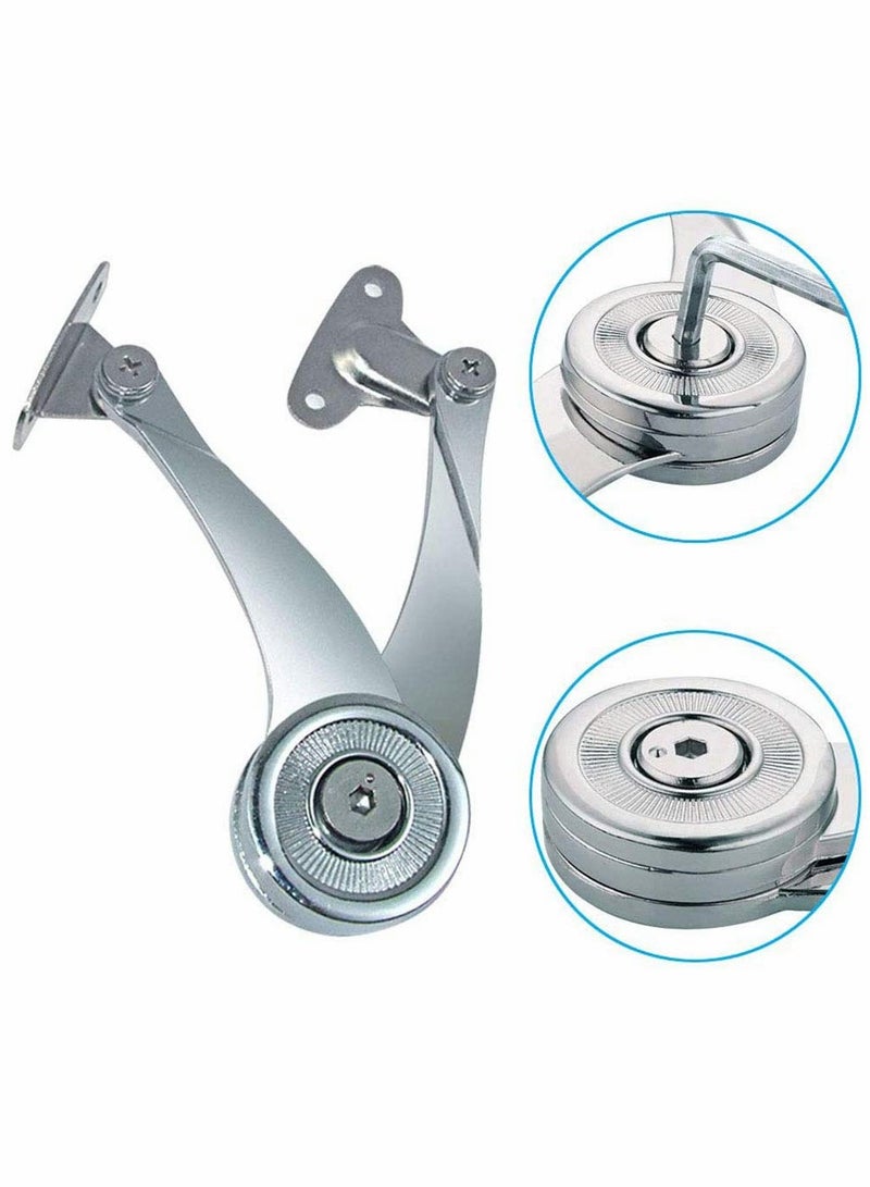 KASTWAVE Folding Lid Support Hinges, KASTWAVE Furniture Lift Up Flap Stay Support Hardware, Kitchen Cabinet Door Adjustable Hinge, for Kitchen Cabinet Door Cupboard Toy Box Lid Lift Up Stay (2 Pieces) - Image 5