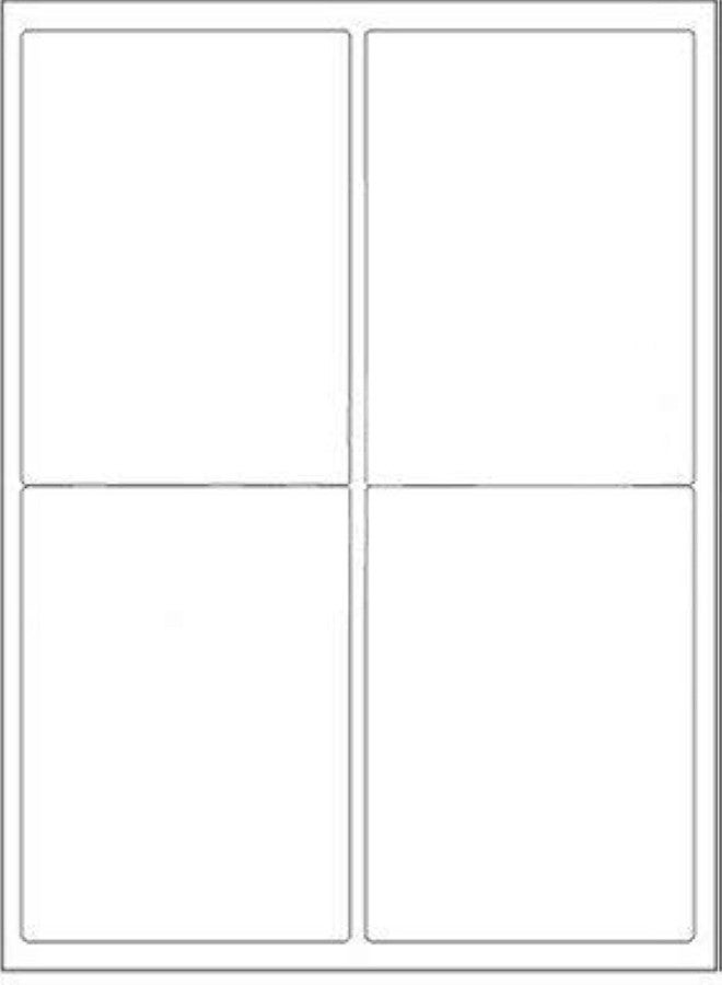 K3 Multi Purpose Self Adhesive Labels (Lable Size 100x 145 mm, 4 Lable in A4)(Pack of 80 Sheet)