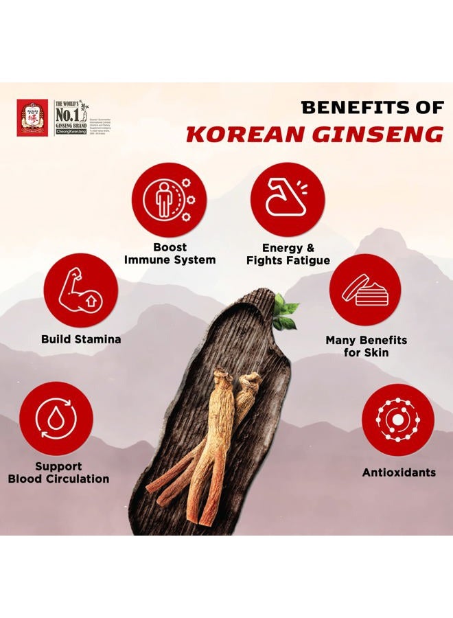 CheongKwanJang Korean Red Ginseng Pure Extract Cut | Korean Red Ginseng, Red Ginseng, Korean Ginseng, Ginseng Extract | Immune System Support Supplement Booster for Man & Woman | 30 Count - Image 4