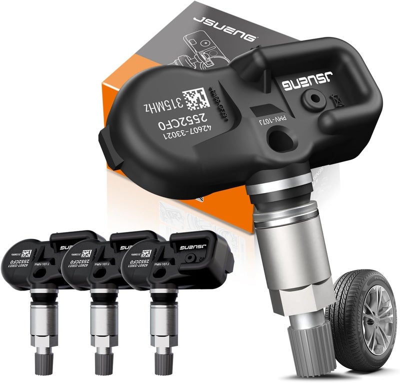 Jsueng TPMS Sensor for Scion, Pontiac, Lexus, Camry, RAV4, Yaris, Corolla - Replaces 42607-33011, PMV-107J, 42607-33021, 315MHz - Image 1