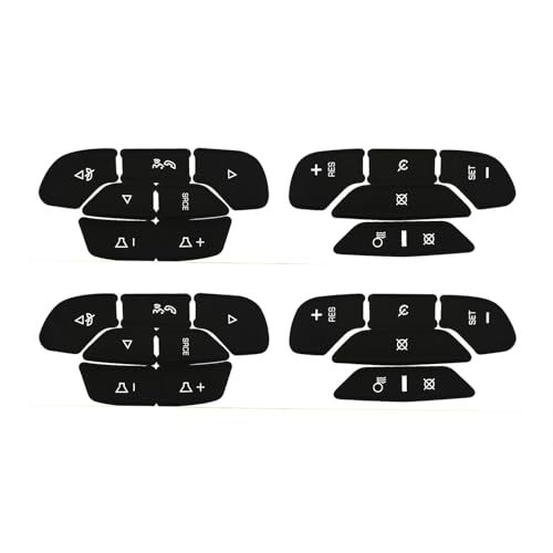 AtticZone Steeing Wheel Dash Button Repair Kit Stickers Decals Compatible with GM GMC Yukon Acadia Sierra Chevrolet Silverado Tahoe Suburban 20062014 2Pcs - Image 1