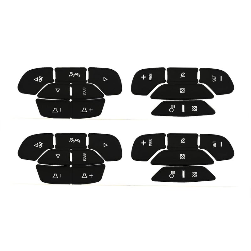AtticZone Steeing Wheel Dash Button Repair Kit Stickers Decals Compatible with GM GMC Yukon Acadia Sierra Chevrolet Silverado Tahoe Suburban 20062014 2Pcs - Image 3