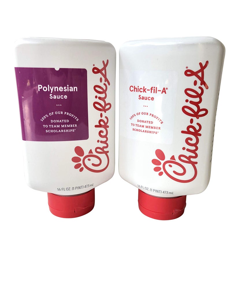 Chick-fil-A Sauce Bundle -- Chick-fil-A Sauce and Polynesian Sauce -- 16 ounces each - Image 1