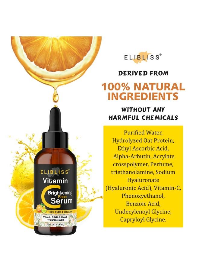 ELIBLISS Vitamin C Skin Clearing Serum For Brightening Antiaging Skin Repair Dark Circle Pack Of 2 - Image 5