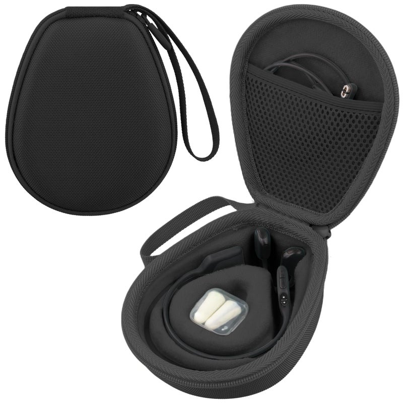 co2CREA Hard Case for SHOKZ New OpenRun Pro 2/1/Mini, OpenRun Standard/Mini, OpenMove, OpenSwim Pro, OpenSwim, Compatible with All SHOKZ Open-Ear Bone Conduction Sport Headphones, Black Case - Image 1