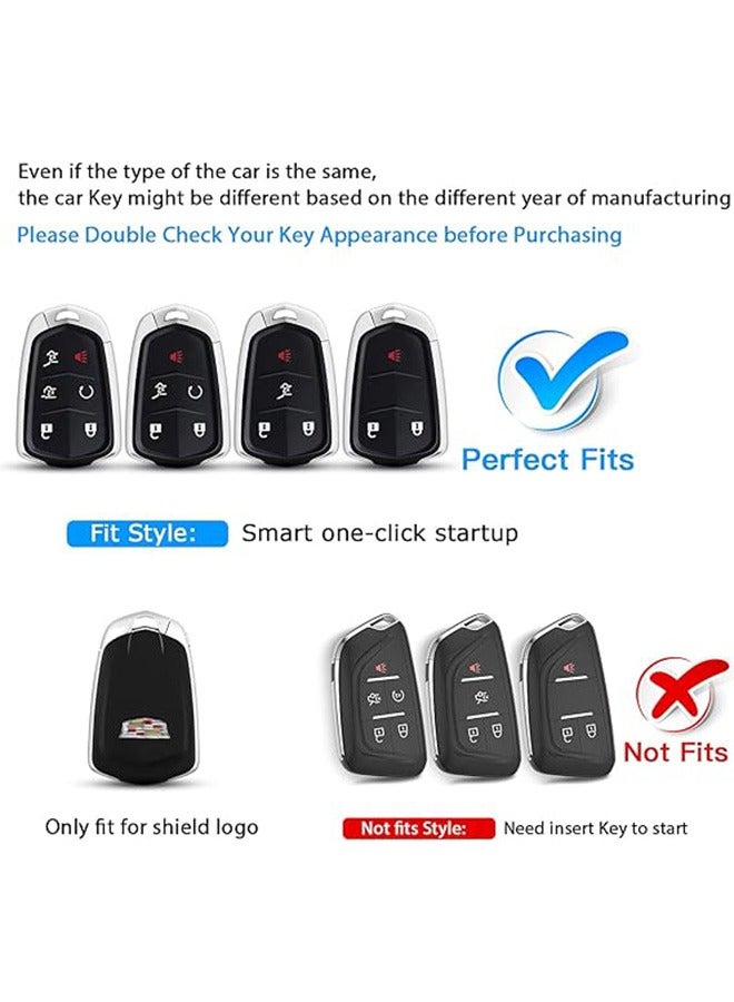 كاديلاك استبدال غطاء مفتاح فوب، مفتاح فوب لكاديلاك XT5 ATS CTS مفتاح بعيد SRX XTS إسكاليد مفتاح فوب، دخول بدون مفتاح عن بعد 5 أزرار حالة مفتاح - Image 2