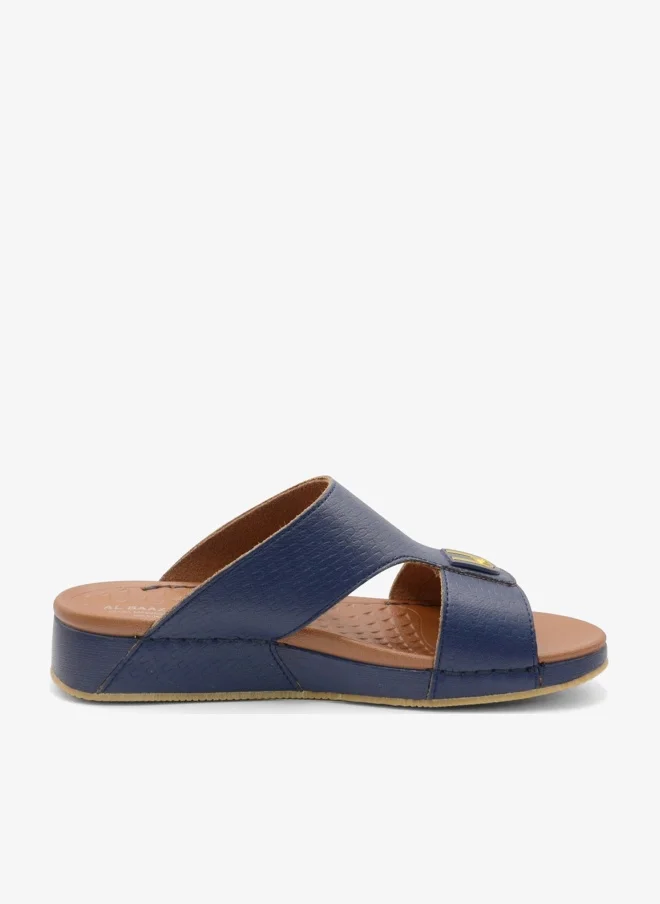 AL BAAZ Al Baaz Navy Arabic Sandals for Men - Traditional Leather Men Sandals