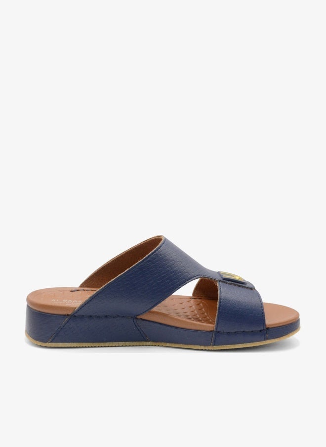 Al Baaz Navy Arabic Sandals for Men - Traditional Leather Men Sandals - Image 2