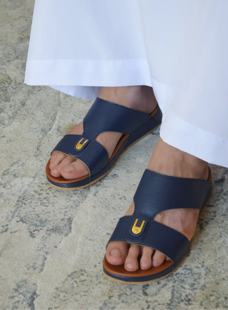 Al Baaz Navy Al Baaz Navy Arabic Sandals for Men - Traditional Leather Men Sandals for Men | Best Price UAE