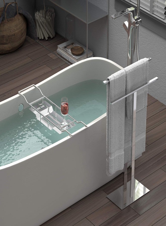 Gatco 1418C Modern Bathtub Caddy, Chrome, 28-37 Inch - Image 2