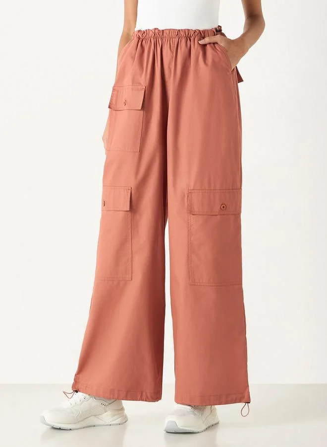 Lee Cooper Wide Leg Fit Denim Pants with Pockets