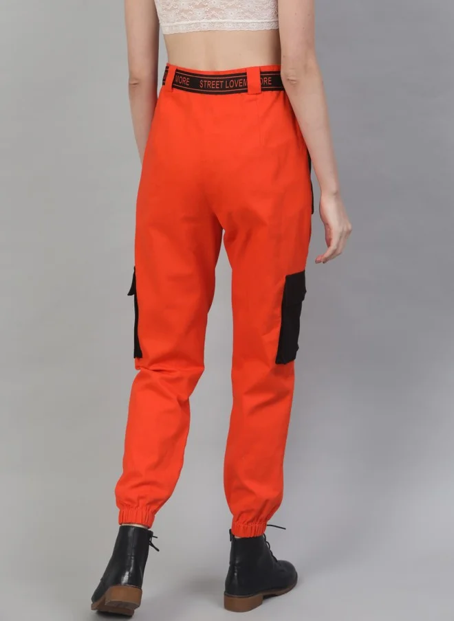 STREET 9  Orange Cargos for Women for Women | Best Price UAE