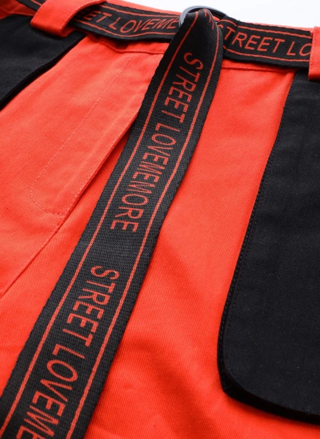 STREET 9  Orange Cargos for Women for Women | Best Price UAE