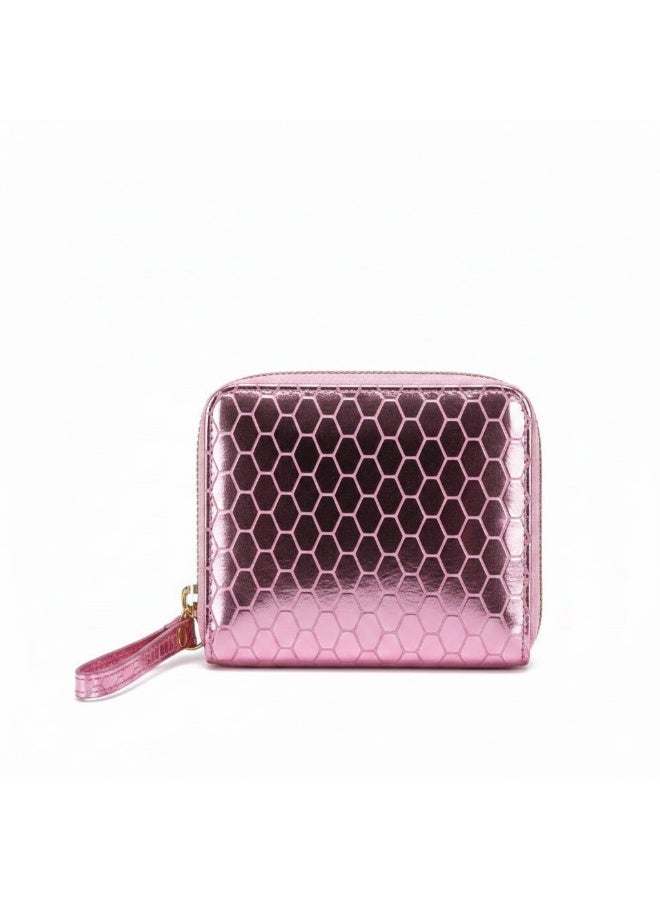 KANAZ Women's Wallet, pink Leather Book Style Clutch with Wrist Strap, Zipper Closure,C3743 She In Book (kashmir) - Image 1
