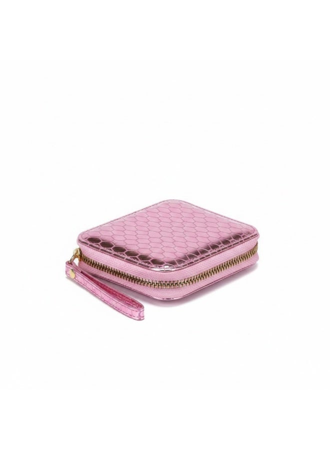 KANAZ Women's Wallet, pink Leather Book Style Clutch with Wrist Strap, Zipper Closure,C3743 She In Book (kashmir) - Image 2