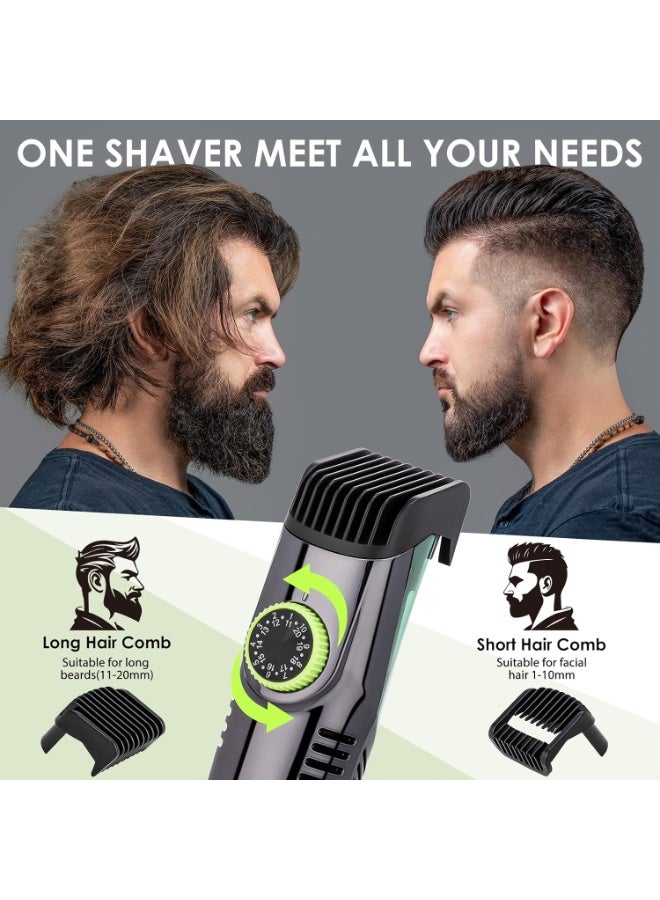 BlueFire Suction Pro Vacuum Trimmer for Men - Dual Motor IPX6 Waterproof Cordless Grooming Kit with Hair Suction, 20-Length Settings, Digital Display & 90 Min Runtime - Image 5