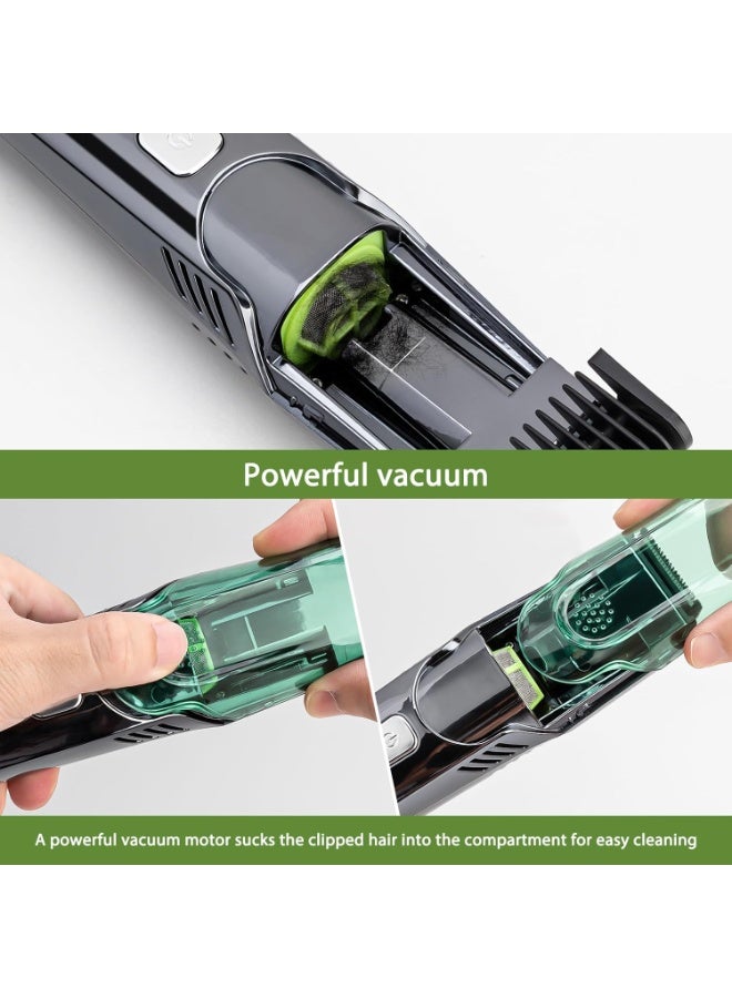 BlueFire Suction Pro Vacuum Trimmer for Men - Dual Motor IPX6 Waterproof Cordless Grooming Kit with Hair Suction, 20-Length Settings, Digital Display & 90 Min Runtime - Image 2