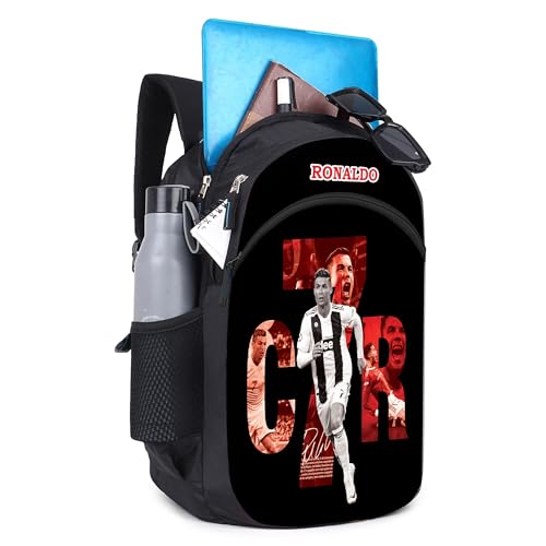Ronaldo 18-Inch Unisex Laptop Backpack Printed Travel, School, College & Office Multi-Utility Daypack with Printed Design - Image 5