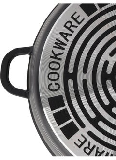 DELCASA Delcasa 40 cm Die Cast Casserole DC3205 Non Stick Aluminum Cookware with Non-Stick Coating, Compatible with Hot Plate, Halogen, Gas Cooktops/ with Tempered Glass Lid  - Image 3