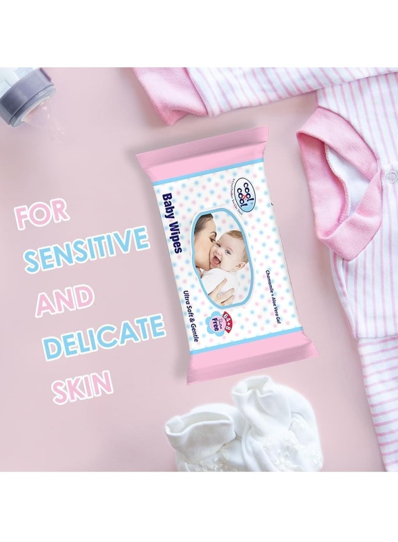 كول اند كول مناديل مبللة للأطفال فائقة النعومة 64+8 قطعة - Image 2