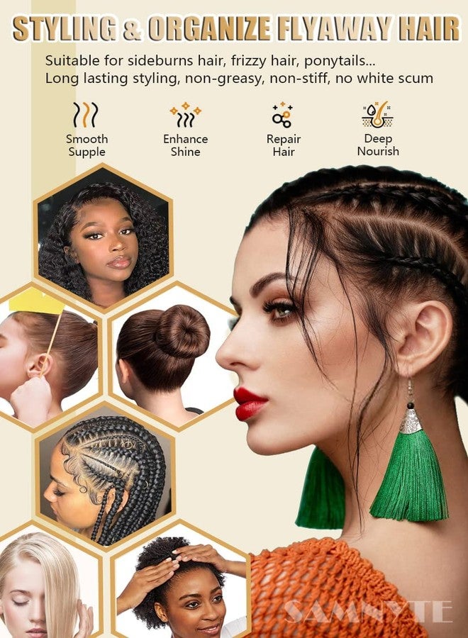 Samnyte Hair Wax Stick for Smoothing Flyaways & Taming Frizz, 3PCS - New Upgrade Slick Stick for Wigs, Women & Baby Hair - Image 3