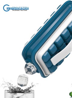 GAINTSTON Gaintston Ice Cube Tray with Lid – No-Spill, BPA-Free Silicone Mold for 18 Large Cubes – Portable, Odor-Resistant & Reusable – Sapphire Blue  - Image 4
