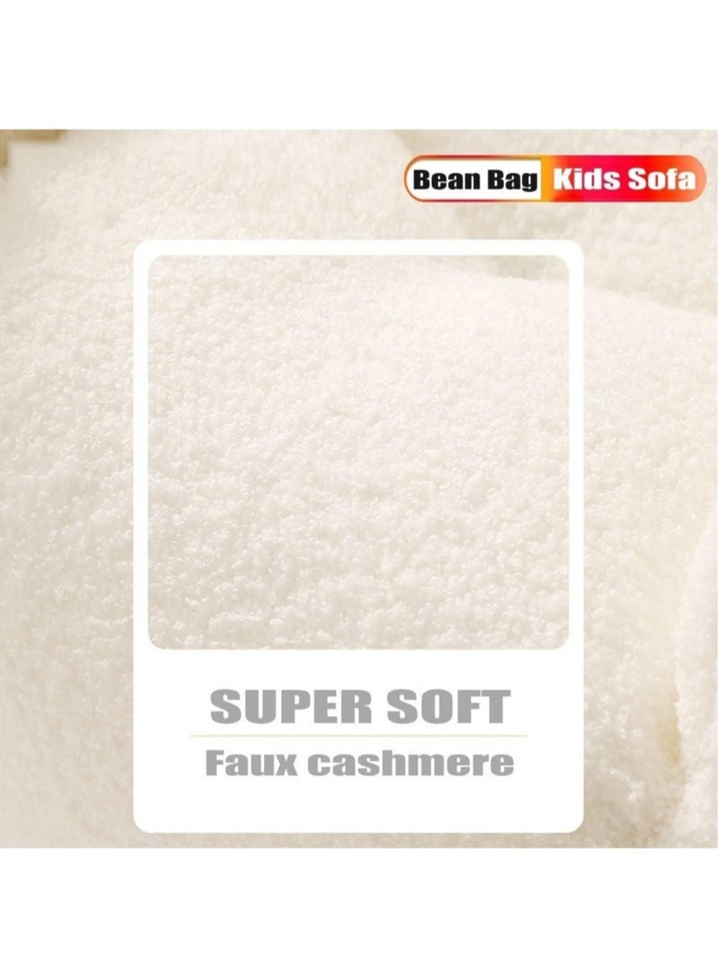 Generic Bean Bag Chair for Kids - Stuffed Animal Storage Bean Bag - Children Sofa Cute Small Bean Bag Chair with Filling Fleece Floor Seat Armchair Boy Girl Bedroom Couch Kids Furniture  - Image 4