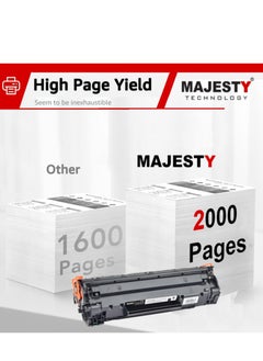 Majesty 85A CE285A Toner Cartridge Compatible with HP LaserJet P1006 P1102 P1102W P1109w MFP M1212nf M1217nfw MF3010 and Canon ImageClass LBP6000 LBP6030W MF3010 Black (2 Pieces)  - Image 3