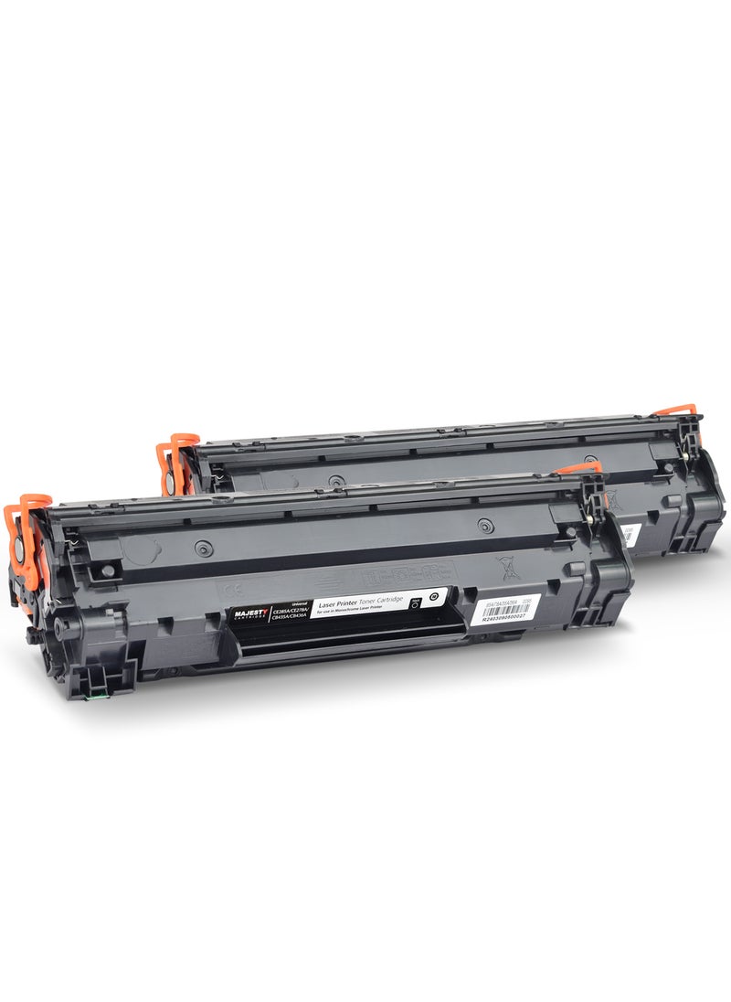 Majesty 85A CE285A Toner Cartridge Compatible with HP LaserJet P1006 P1102 P1102W P1109w MFP M1212nf M1217nfw MF3010 and Canon ImageClass LBP6000 LBP6030W MF3010 Black (2 Pieces)  - Image 2