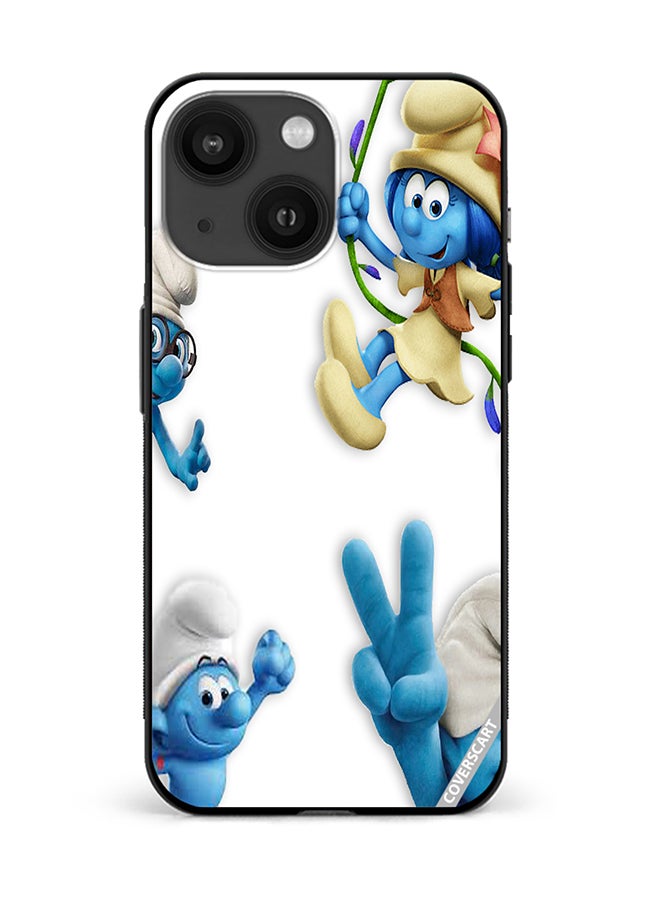 COVERSCART Protective Case Cover For Apple iPhone 15 Plus The Smurfs Design Multicolour