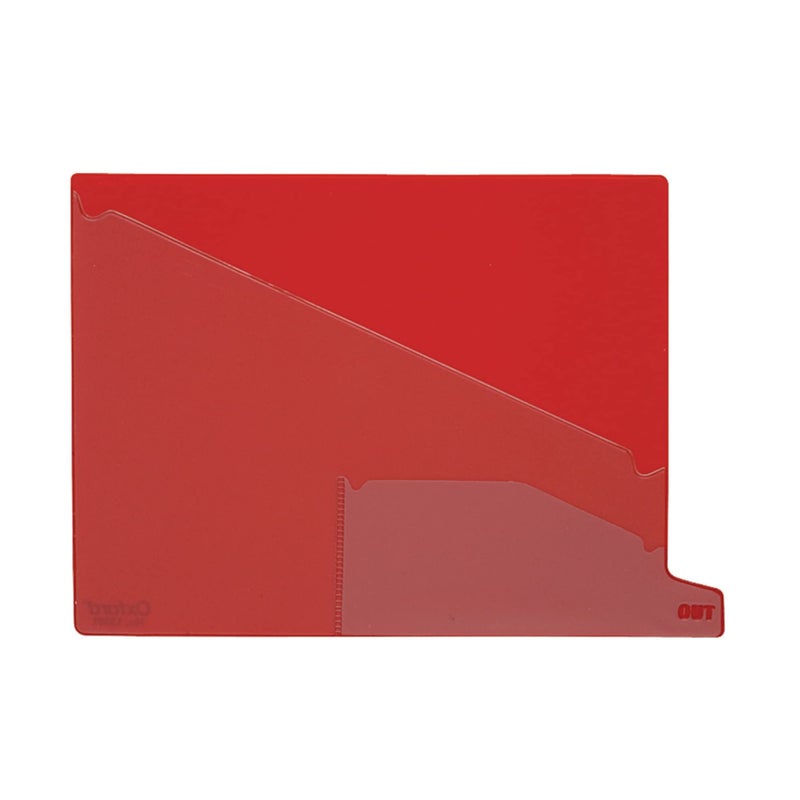 Pendaflex 13561 End Tab Vinyl Outguides, Bottom Tab Printed Out, 2 Pockets, Letter, Red, 25/Bx