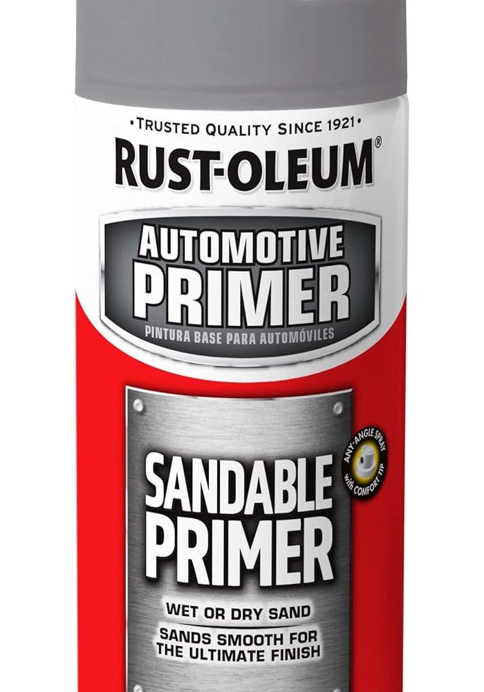 Rust-Oleum Automotive Sandable Primer Spray Paint, 12 oz, Gray - Fast Drying and Rust Resistant - Image 1