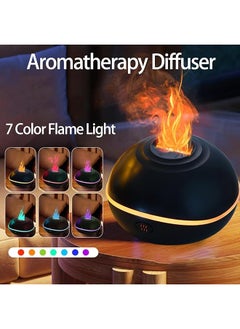 erorex Flame Essential Oil Diffuser 200Ml Aromatherapy Diffusers For Home 7 Color Flame Light Aroma Diffuser Waterless Auto Off Ultrasonic Air Humidifier For Home Bedroom Spa Office Yoga  - Image 3