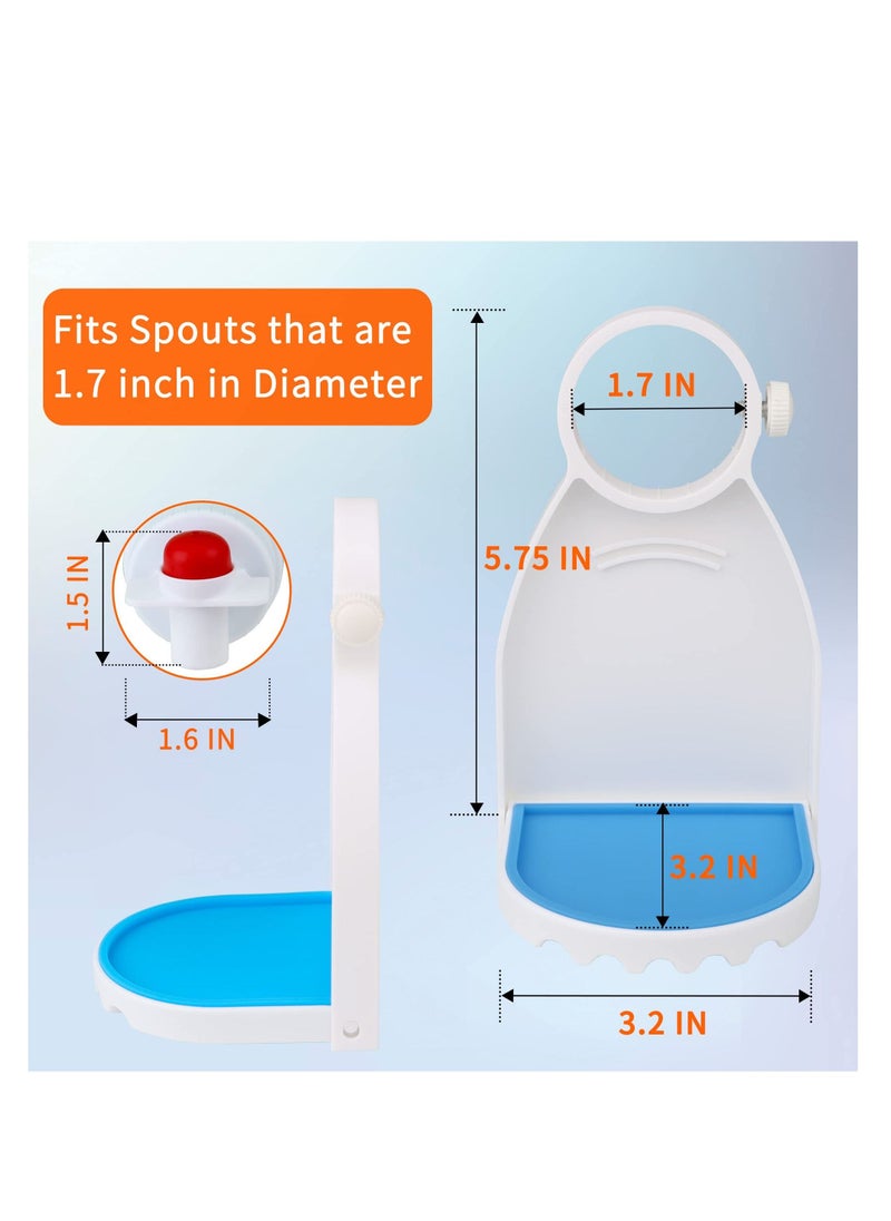 Excefore - Laundry Liquid Detergent Cup Holder, 2 Pcs Fabric Softener or Laundry Detergent Drip Catcher Soap Traycup Holder Container for Most Sized Bottles - Image 1