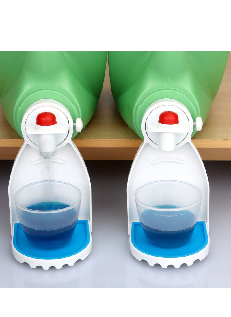 Excefore - Laundry Liquid Detergent Cup Holder, 2 Pcs Fabric Softener or Laundry Detergent Drip Catcher Soap Traycup Holder Container for Most Sized Bottles - Image 1